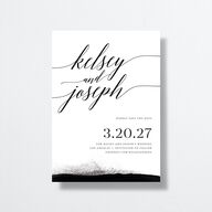 Painted Minimal Save The Date Cards Midnight Signature smooth No