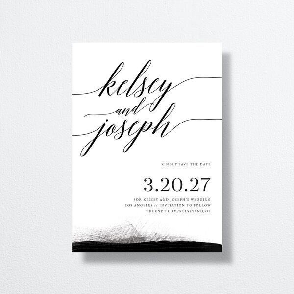 Painted Minimal Save The Date Cards Midnight Signature smooth No