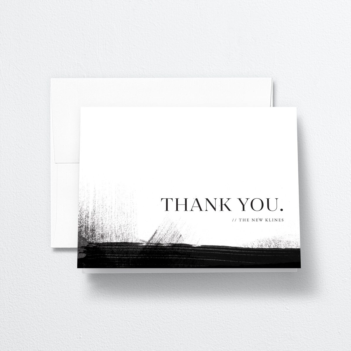 Painted Minimal Thank You Cards Midnight