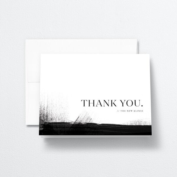 Painted Minimal Thank You Cards Midnight