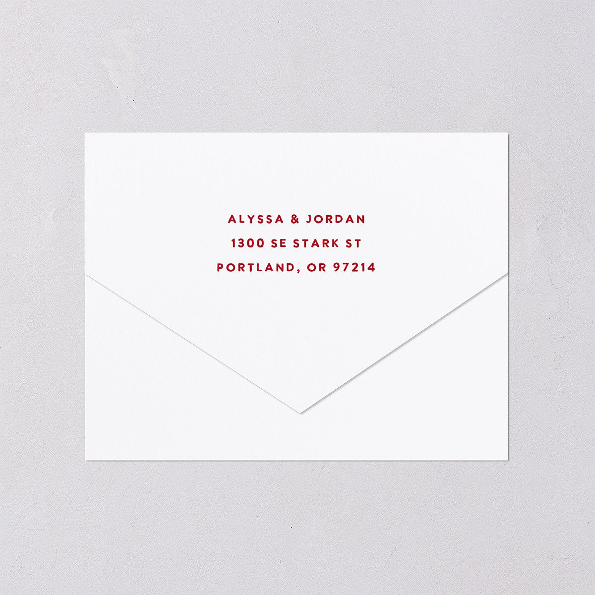 Hand Drawn Las Vegas Hearts All-in-One Wedding Invitations Ruby Signature Light Both Recipient and Return Addresses No
