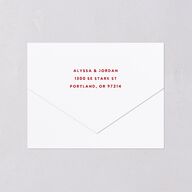 Hand Drawn Las Vegas Hearts All-in-One Wedding Invitations Ruby Signature Light Both Recipient and Return Addresses No