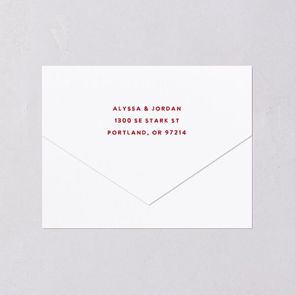 Hand Drawn Las Vegas Hearts All-in-One Wedding Invitations Ruby Signature Light Both Recipient and Return Addresses No