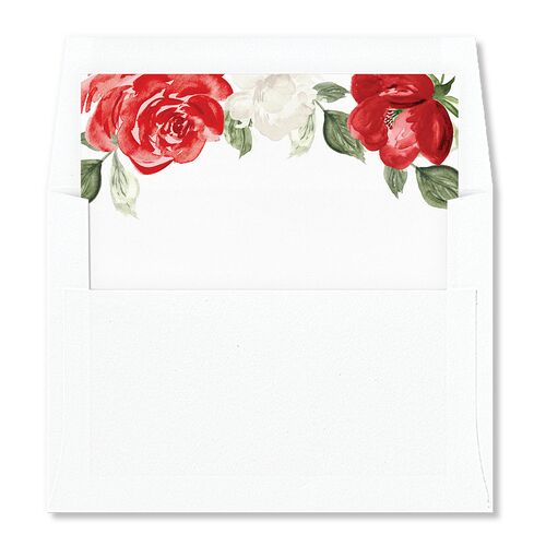 Romantic Garden Standard Envelope Liners Ruby Standard