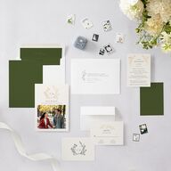 Gilded Monogram Save The Date Cards Gold Dark Camo Signature smooth Blank No Standard