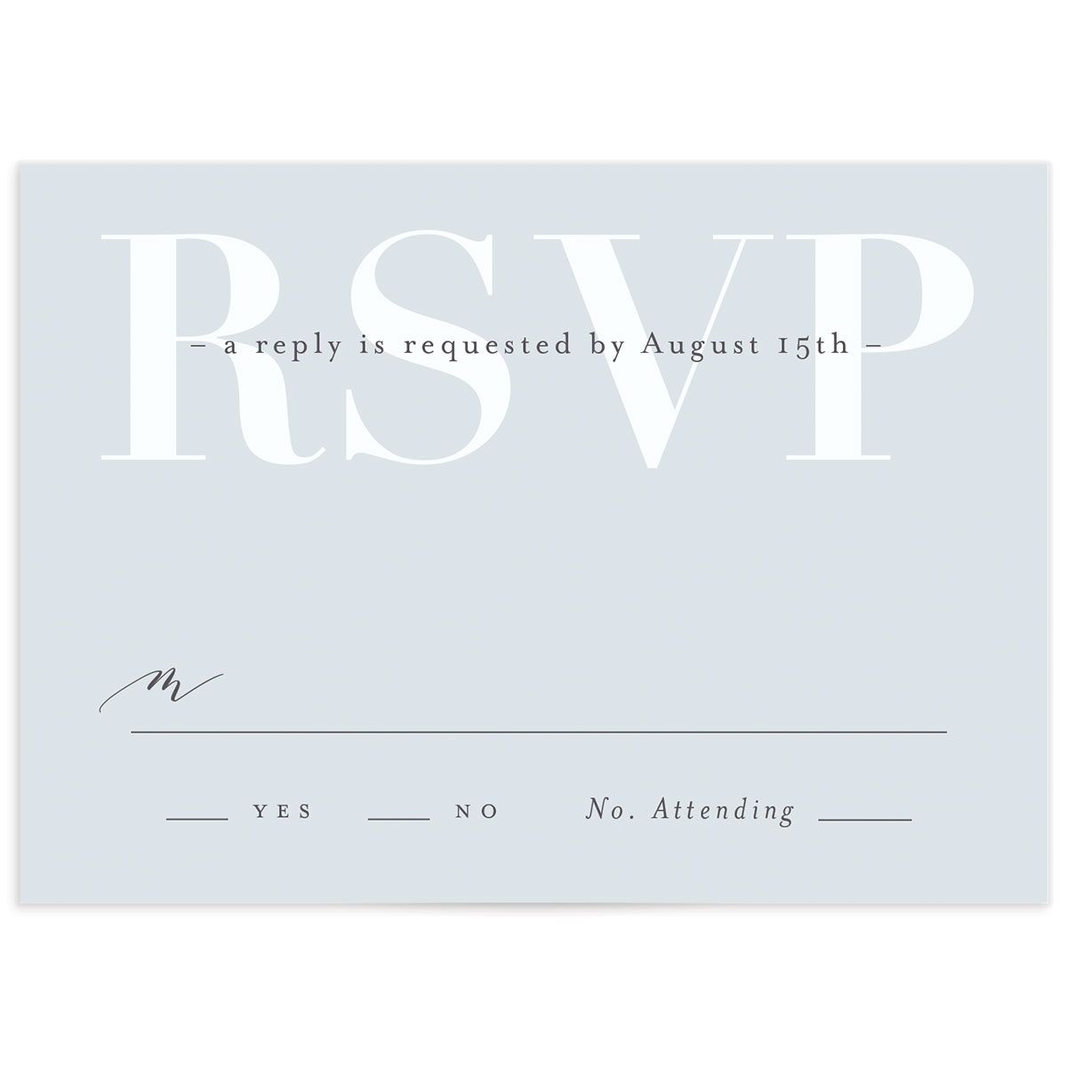 Custom Monogram Wedding Response Cards