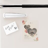 Vintage Awkward Photo Hearts Save The Date Magnets Barely Peach Magnet Paper