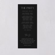 Modern Deco Wedding Programs Gold Charcoal Signature