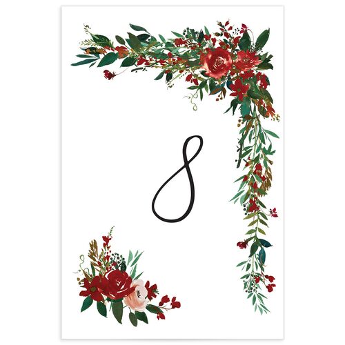 Cascading Altar Table Numbers Deep Claret Signature