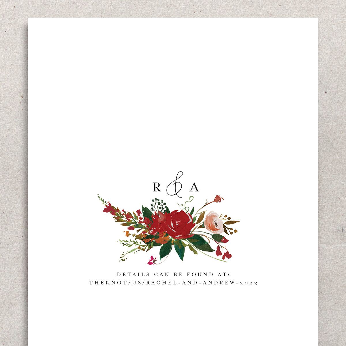 Cascading Altar Wedding Invitations Deep Claret Signature No