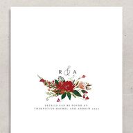 Cascading Altar Wedding Invitations Deep Claret Signature No