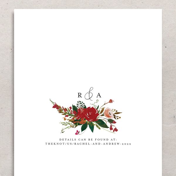 Cascading Altar Wedding Invitations Deep Claret Signature No