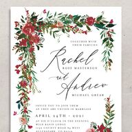 Cascading Altar Wedding Invitations Deep Claret Signature No