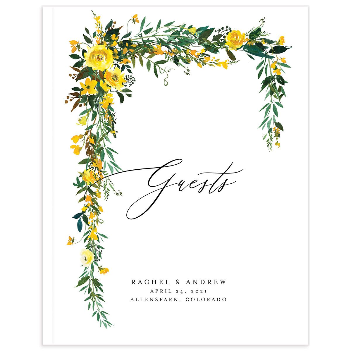 Brilliant Blooms Wedding Guest Book