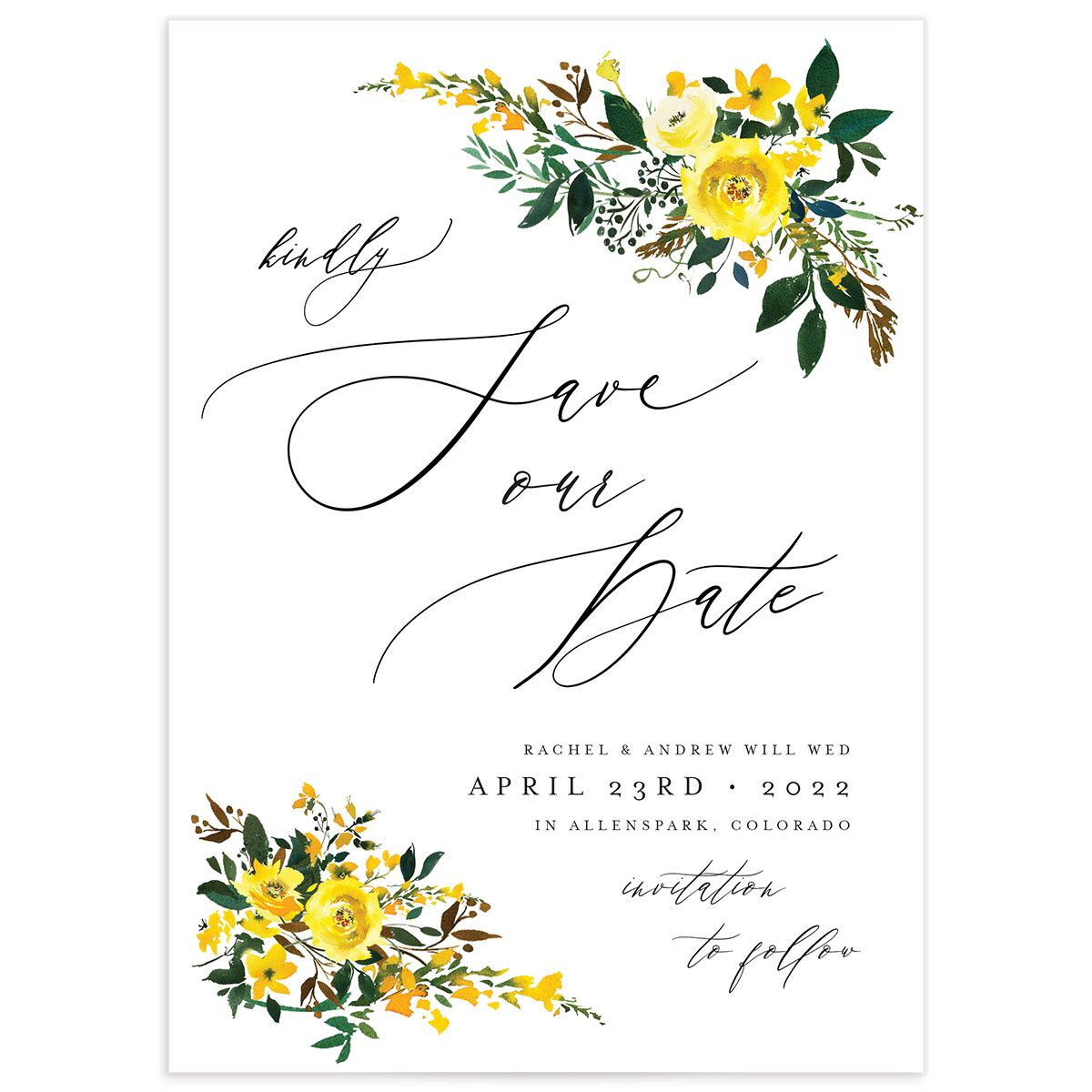 Brilliant Blooms Save the Date Cards