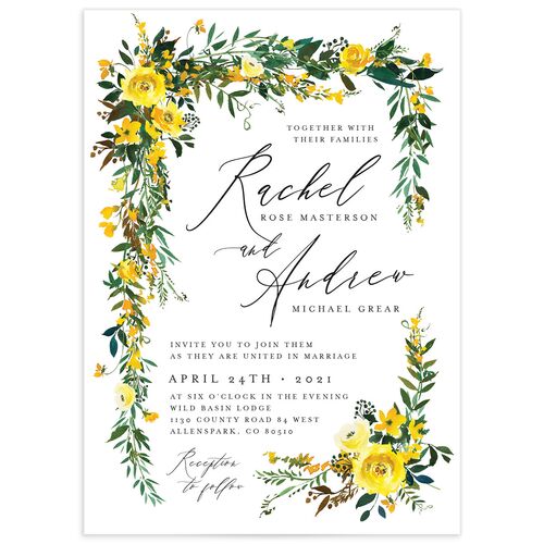 Brilliant Blooms Wedding Invitations