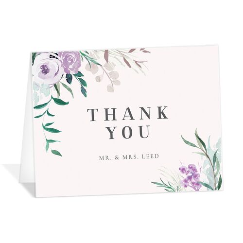 Wild Wreath Thank You Cards Sheer Lilac