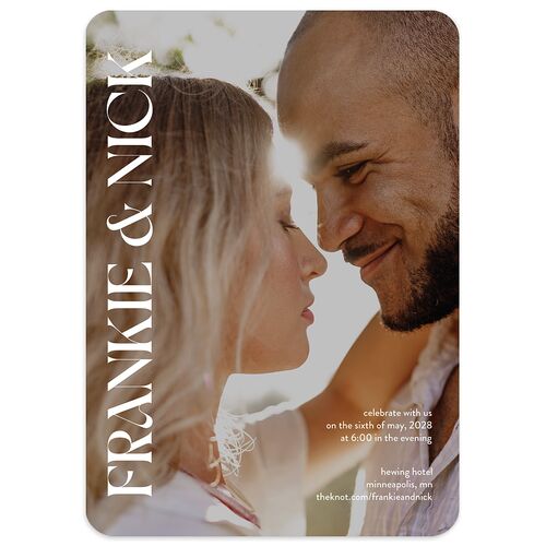 Checked Wedding Invitations Orchid Signature Blank No Rounded