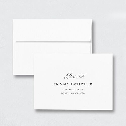 Painted Ethereal Wedding Response Card Standard Envelopes White Standard Jewel Purple Return Address