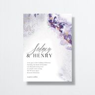 Painted Ethereal Wedding Invitations Jewel Purple Signature No