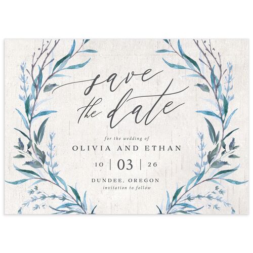 Natural Laurel Save The Date Cards