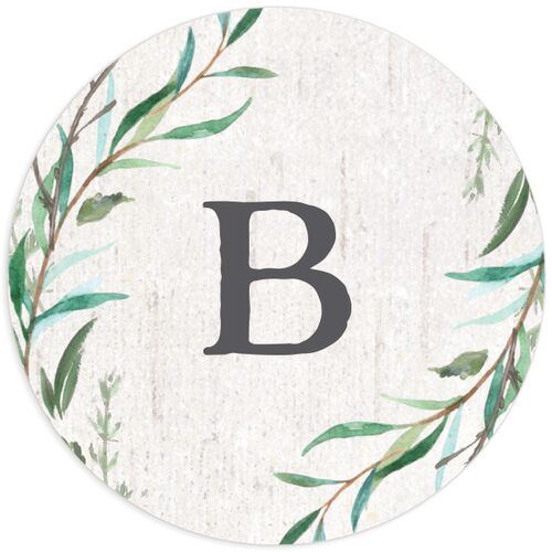 Natural Laurel Wedding Stickers Kelly Green Sticker