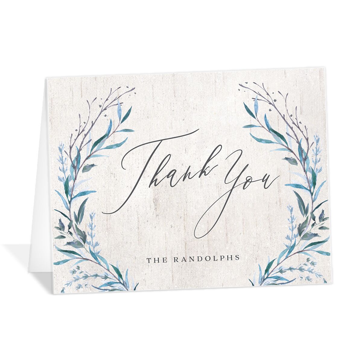 Natural Laurel Thank You Cards