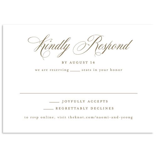 Vintage Florals Wedding Response Cards Sepia Signature Standard
