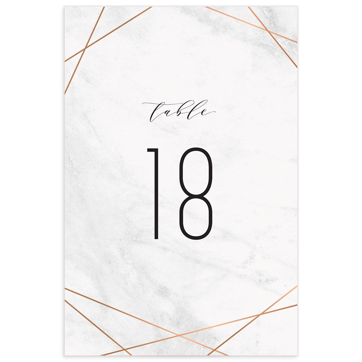 Geometric Marble Table Numbers