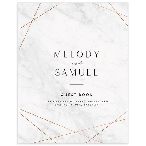 Minimal Marble Wedding Guest Book - 