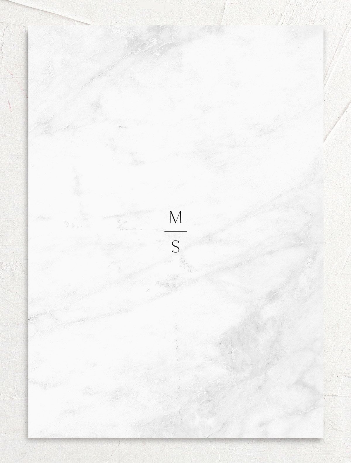 Minimal Marble Save the Date Cards back in grey