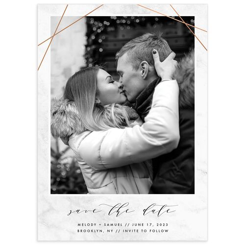 Minimal Marble Save the Date Cards - 