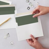 Blooming Botanical Standard Envelope Liners Midnight Standard