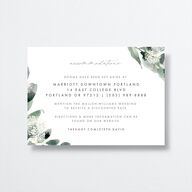 Elegant Greenery Enclosure Cards Pure White Signature Standard