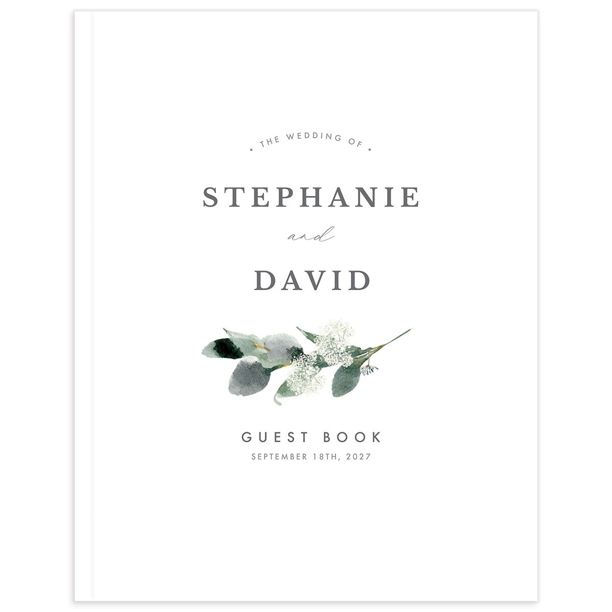 Elegant Greenery Guest Book