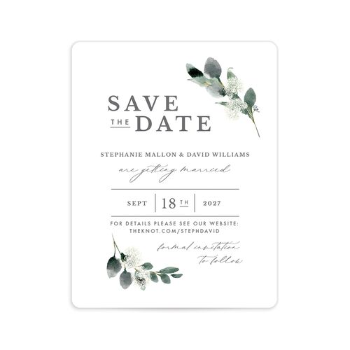 Elegant Greenery Save The Date Magnets