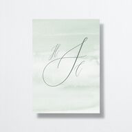 Dusted Calligraphy Change the Date Cards Sea Foam Signature