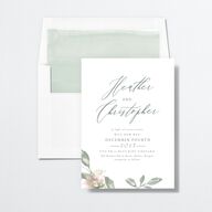 Dusted Calligraphy Change the Date Cards Sea Foam Signature