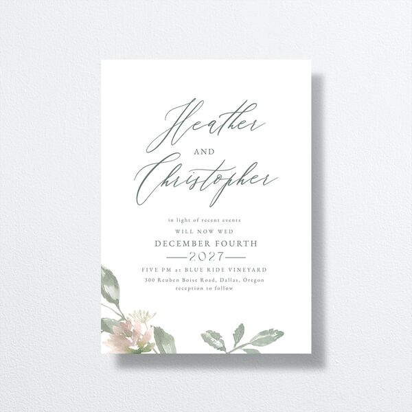 Dusted Calligraphy Change the Date Cards Sea Foam Signature