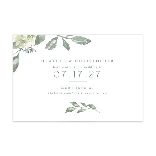 Dusted Calligraphy Change the Date Postcards Slate