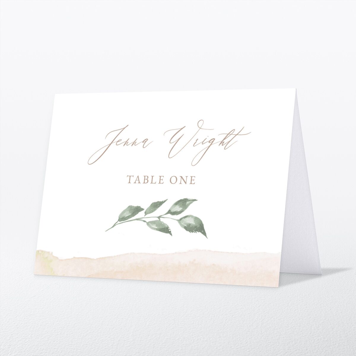 Dusted Calligraphy Place Cards front