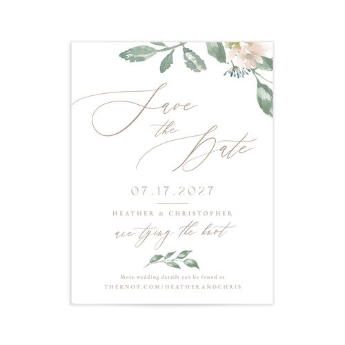 Dusted Calligraphy Save the Date Petite Cards - Pink