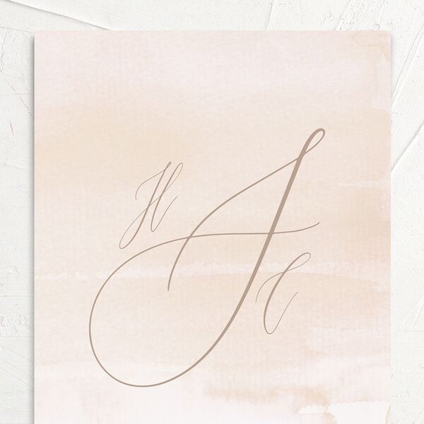 Watercolor Floral Wedding Invitations Rose Pink Signature No