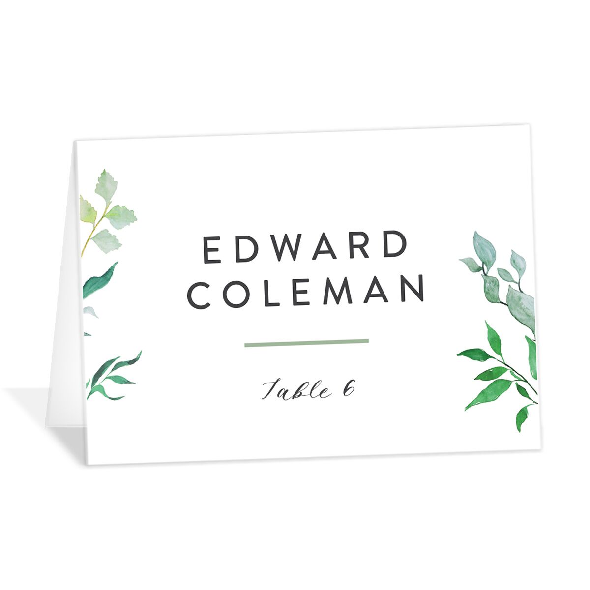 Leafy Ampersand Place Cards