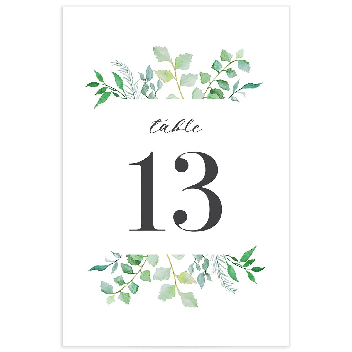 Leafy Ampersand Table Numbers