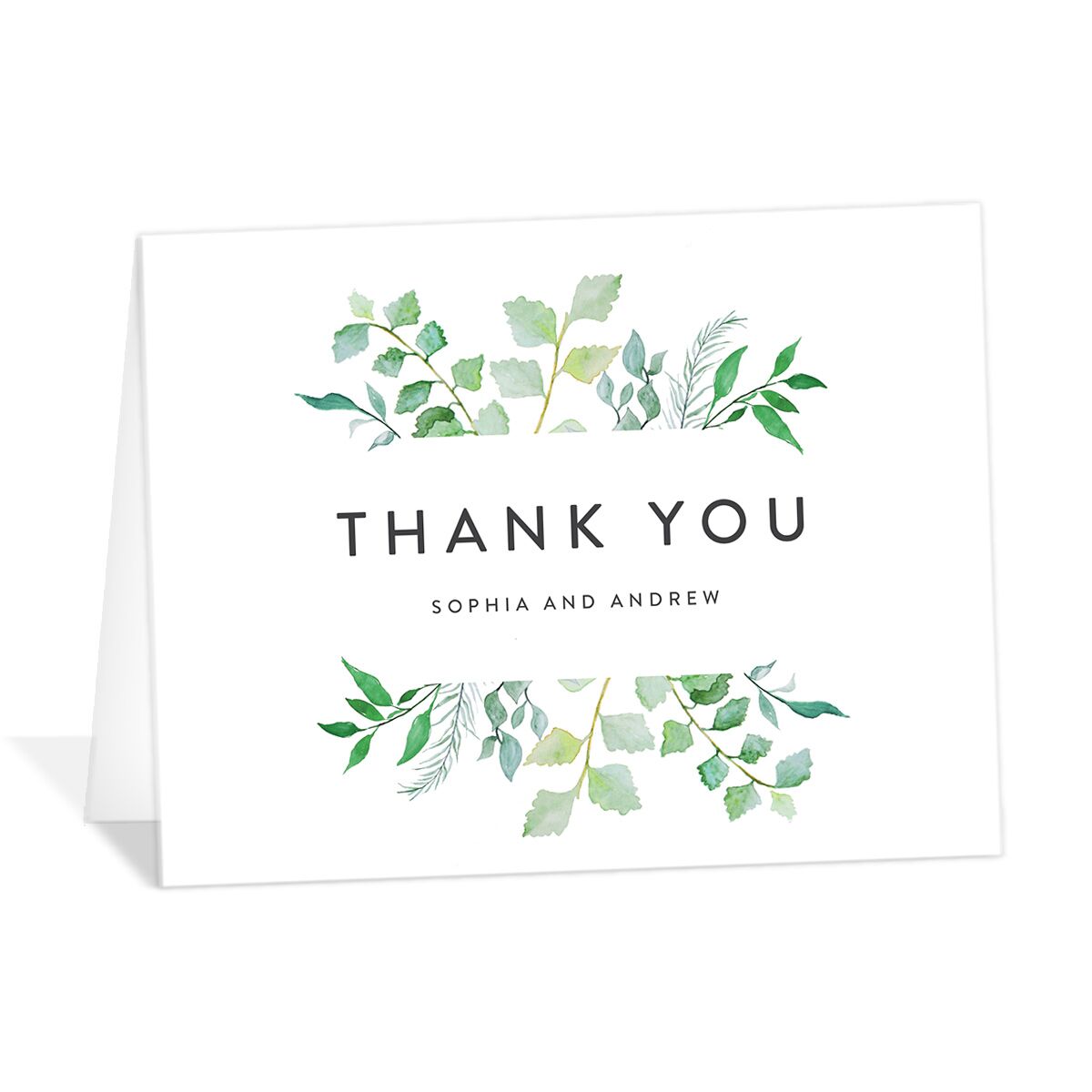 Leafy Ampersand Thank You Cards