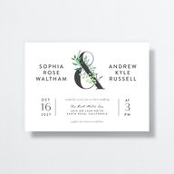 Leafy Ampersand Wedding Invitations Eucalyptus Signature No