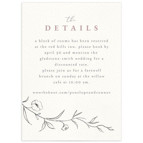 Graceful Botanical Wedding Enclosure Cards - 
