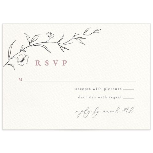 Graceful Botanical Wedding Response Cards - 