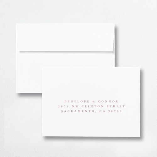 Graceful Botanical Wedding Response Card Standard Envelopes White Standard Blossom Return Address Signature